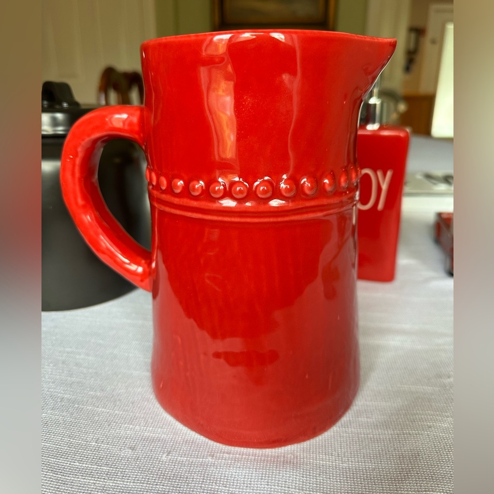 Red Ceramic Pitcher